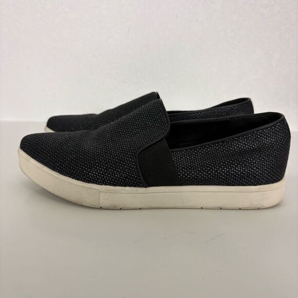 Vince Black Knit Pointed Toe Slip On Sneaker Shoes Size 6 - Picture 1 of 11